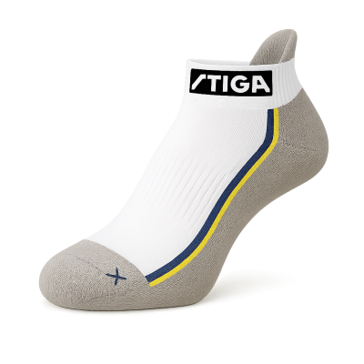 Białe skarpety STIGA Comfort Ankle (rozmiar 35–38) – niskie skarpetki sportowe z oddychającej mieszanki bawełny, poliami